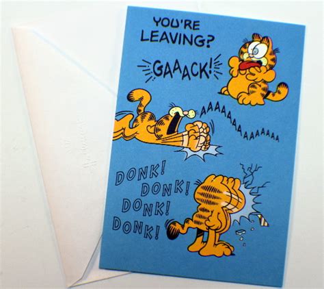 hallmark ambassador greeting card  garfield odie jim davis unused  envelope