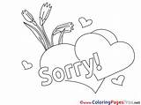 Sorry Coloring Pages Im Flowers Printable Sheet Apology Template Getcolorings Color Sheets Print sketch template
