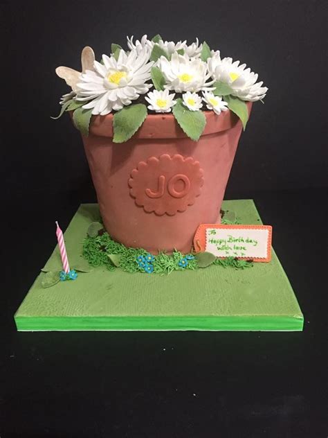 pin  susan phillips  flower pot cakes flower pot cake garden