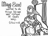 Saul King Coloring Bible Pages Sunday School Crafts God Disobeys Kids Craft David Preschool Lessons Activities Samuel Activity Sheets Way sketch template