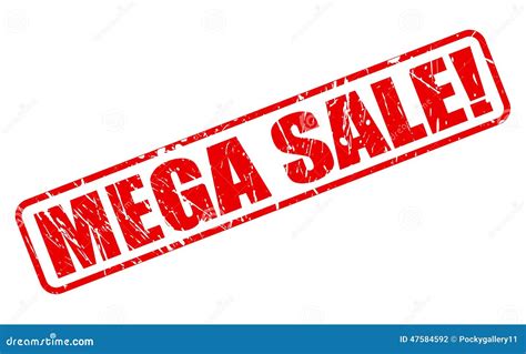 mega sale red stamp text stock vector illustration  secure