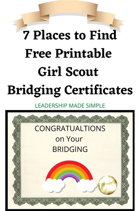 bridging certificate printable  printable templates