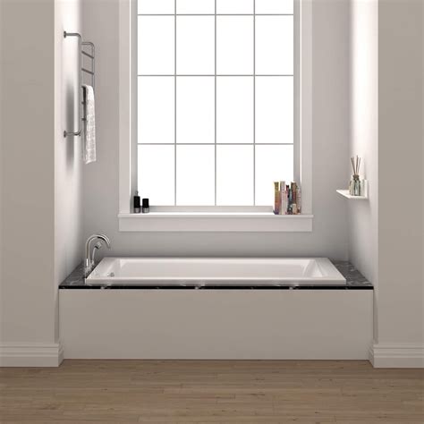 fine fixtures drop  soaking bathtub reinforced acrylicfiberglass white walmartcom