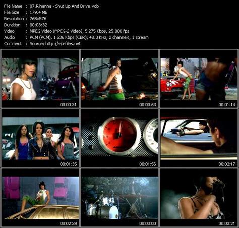 rihanna shut   drive   video clip  vob collection mixmash pop august