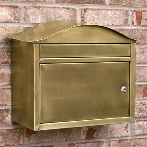 kenton locking wall mount brass mailbox antique brass mailboxes  slots outdoor