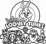 Coloring Pages Looney Tunes Baby Warner Bros Color Printable Characters Cartoon Drawing Book Choose Board sketch template