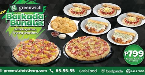 greenwich pizzas  barkada bundle promos delivery deals