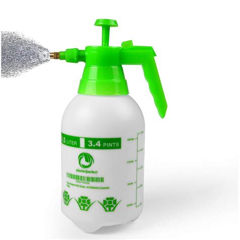 planted perfect  hand pump garden sprayer handheld pressure sprayers sprays water