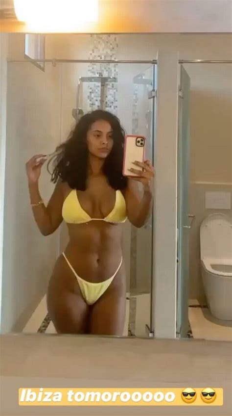 Maya Jama Flaunts Every Curve In A Teeny Yellow Bikini As She Gears Up