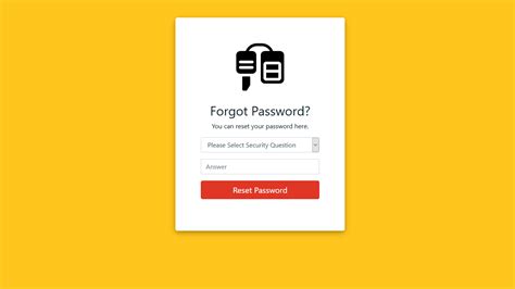 Bootstrap Forget Password Form