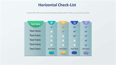 horizontal check list diagram