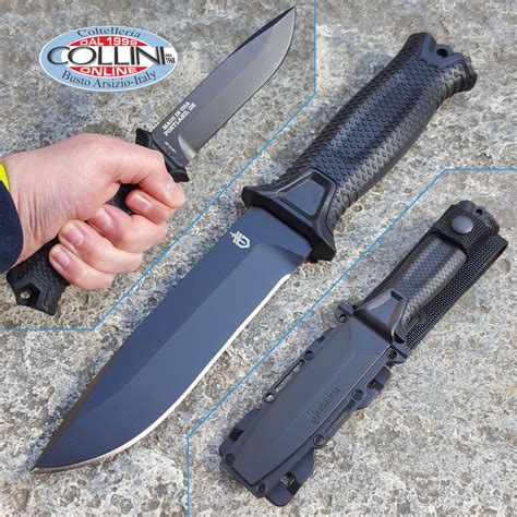 gerber strongarm fixed black plain knife