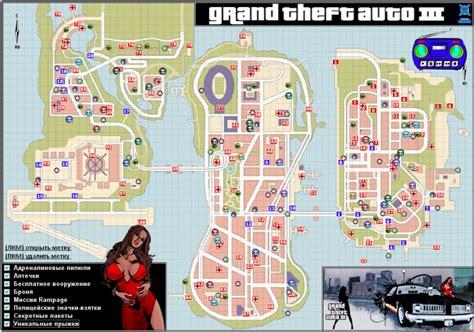 Grand Theft Auto 3 A Detailed Map Of The Location Of All Secret
