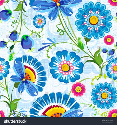 stylish beautiful bright floral pattern vector elegance background