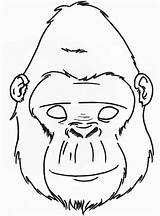 Gorilla Mascaras Gorila Gorille Masque Mascara Preschool Kong Antifaz Maske Patrones Resultado Artesanías Decorativas Máscara Schulmaterial Sprachen Escolares Alumno Gorilas sketch template