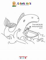Jonah Verse Whale Cullensabcs Jesus Inspirational Colouring Coloringstar Crossed sketch template