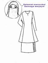 Baju Kurung Gambar Tradisional Pesak Kartun Gantung Kebaya Pakaian Mewarna Sebatang Emas Jarum Melayu Jahit Ukuran Races Understand Clothing Labuh sketch template