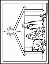Nativity Crib Manger Colorwithfuzzy sketch template
