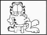 Garfield Sentado Colorir Cadeira Dibujo Tudodesenhos sketch template