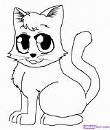 Coloring Chibi Draw Step Kitten Chibis sketch template