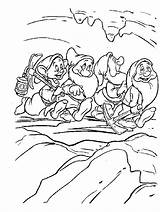 Snow Dwarfs Seven Coloring Pages Popular sketch template