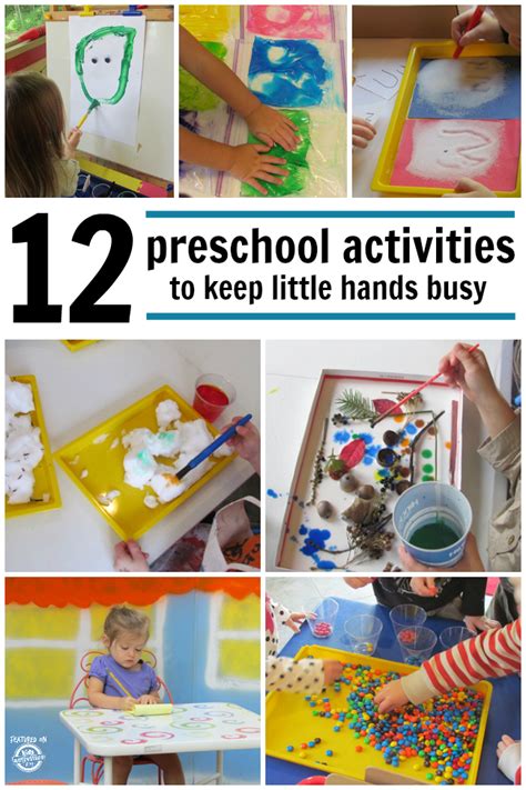 preschool activities    hands busy