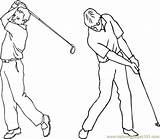 Golf Swing Coloring Pages Drawing Printable Club Getcolorings Getdrawings Color Illustration sketch template