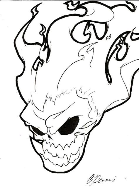 flaming coloring page images