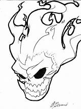 Skull Flaming Coloring Pages Skulls Flames Fire Drawing Cool Colouring Printable Colorings Getdrawings Getcolorings Color sketch template