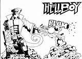 Hellboy Coloring Pages Getcolorings sketch template