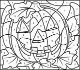 Halloween Number Color Pages Printable Pumpkin Coloring Printables Math Worksheets Hard Kids Numbers Fall Worksheet Romero Britto Activities Jack Lantern sketch template