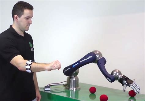 gesture controlled robot arm  myo armband robot arm robot