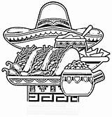 Coloring Pages Mexican Mexico Food Printable Fiesta Clipart National Color Clip Cliparts Chili Library Book Independence Print Online Twistynoodle Result sketch template