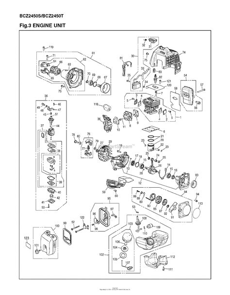 red max bczs sn   parts diagram  engine