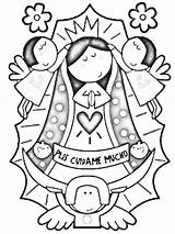Virgen Guadalupe Coloring Pages Drawing Colorear Para La Distroller Color Getdrawings Print Comments Printable Search sketch template