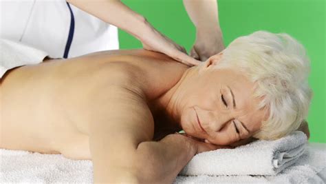 Senior Woman Gets Massage At Stock Footage Video 100 Royalty Free