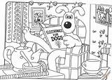 Coloring Electronics Gromit Pages Reads Silhouettes sketch template