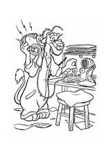 Coloring Radio Pages Spin Tale Talespin Wildcat Listening sketch template