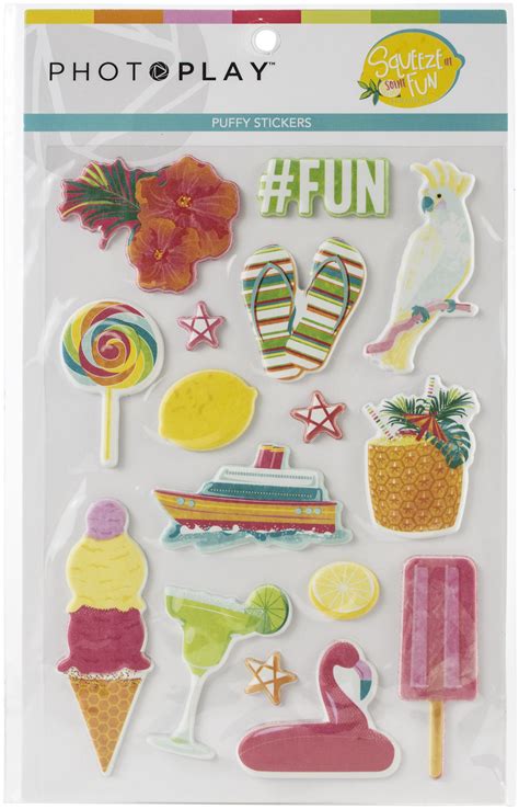 Squeeze In Some Fun Puffy Stickers 792436593293
