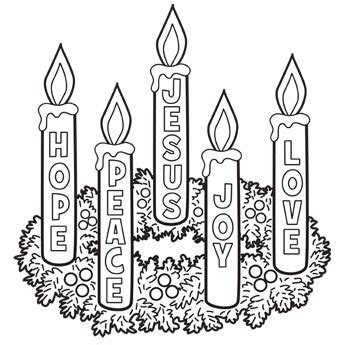 advent candle coloring sheet  open coloring pages