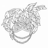 Mask Masquerade Coloring Pages Getcolorings sketch template
