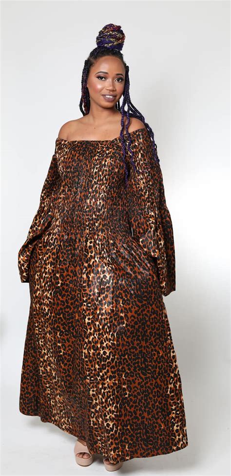 leopard print smocked dress 3 stones apparel