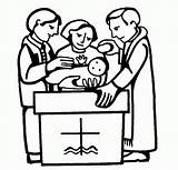 Baptism Sacraments Clipartmag Colouring sketch template