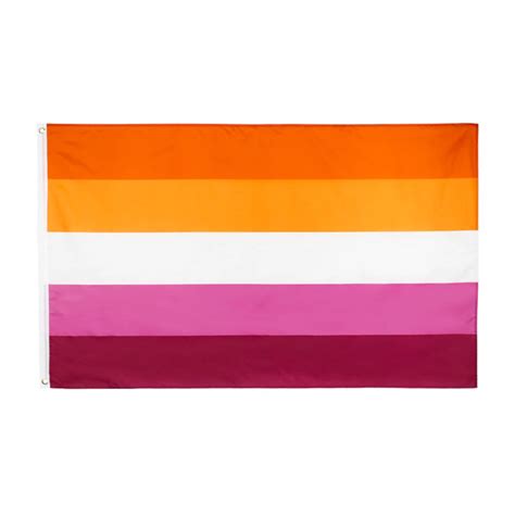 lesbian pride flag 5ft x 3ft premium pride flags rainbow and co