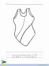 Swimsuit Coloring Worksheet Worksheets Clothes Thelearningsite Info Navigation Post sketch template