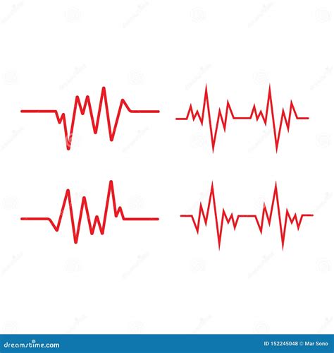 pulse  ilustration vector template red stock vector illustration  diagnosis abstract