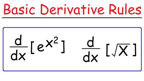 basic differentiation rules  derivatives youtube