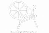 Sleeping Beauty Wheel Spinning Coloring Pages Kids Party Gifts sketch template