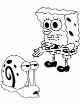 Spongebob Kids Coloringhome Colouring Esophagus Snail Squarepants Pngfind sketch template