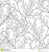 Vector Monochrome Seamless Floral Pattern Colouring Preview Cover sketch template